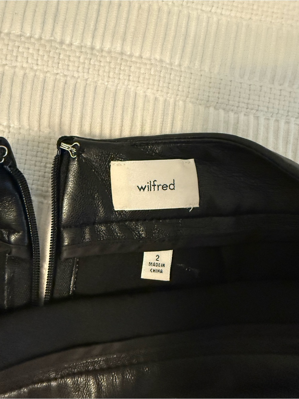 Wilfred Black Faux Leather Mini Skirt - Aritzia - Picture 3 of 3
